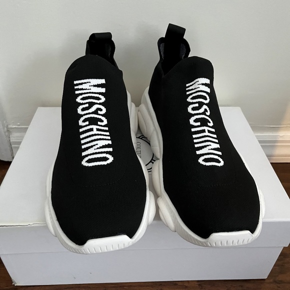 Moschino logo-print sock sneakers Mens 44 (11) - Picture 4 of 5